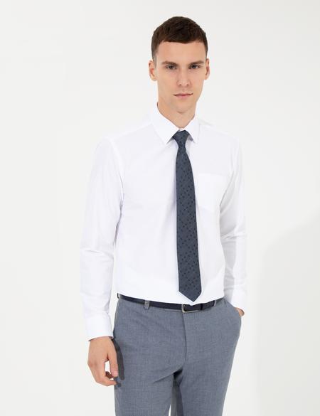 Beyaz Regular Fit Uzun Kollu Klasik Gömlek - 50258965014