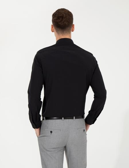Siyah Slim Fit Uzun Kollu Klasik Gömlek - 50258995045