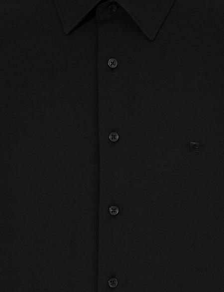 Siyah Regular Fit Uzun Kollu Klasik Gömlek - 50258982020