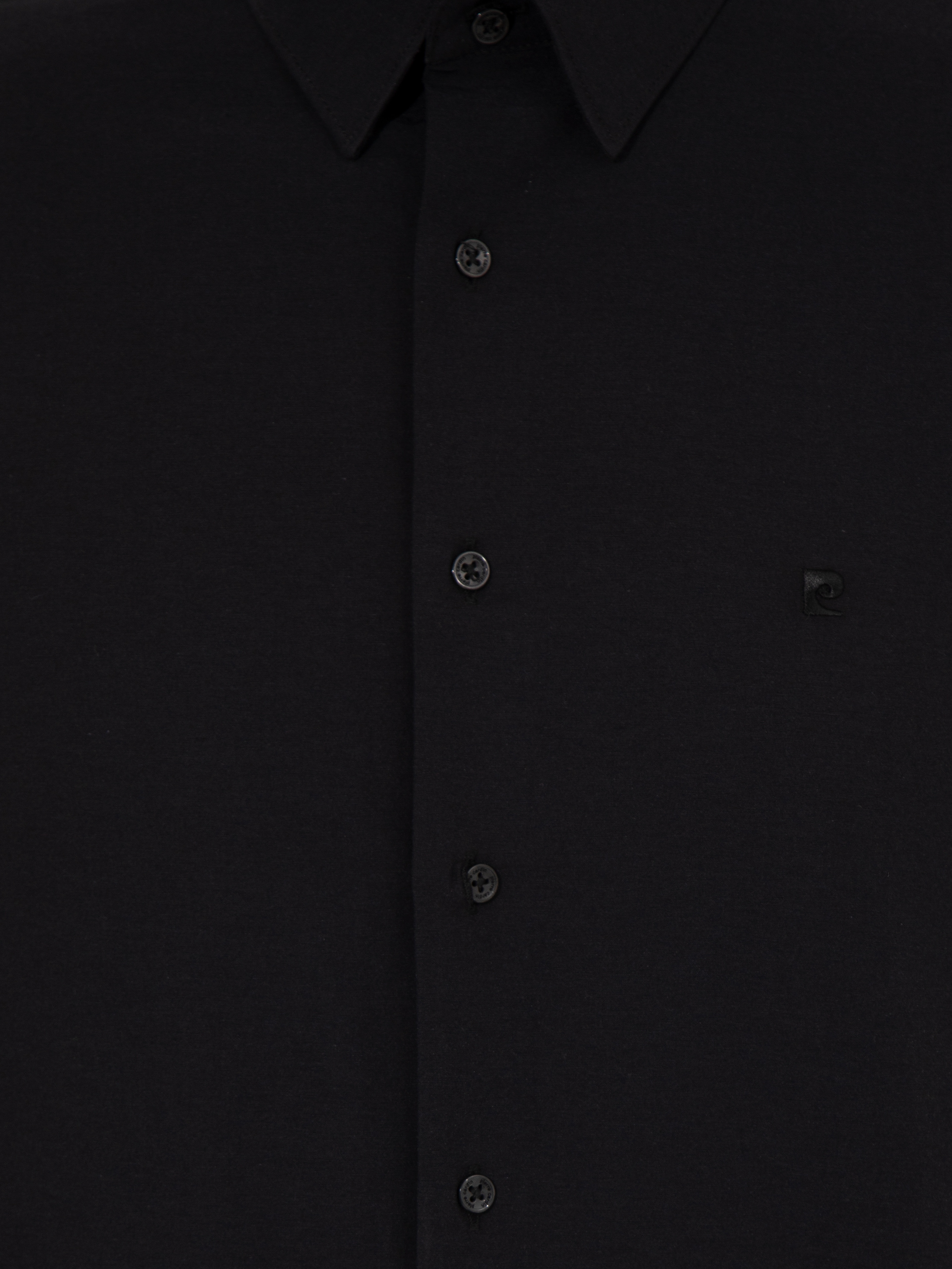 Siyah Slim Fit Uzun Kollu Klasik Gömlek - Image 6