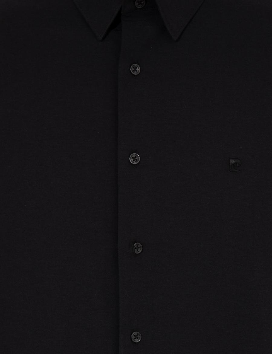 Siyah Slim Fit Uzun Kollu Klasik Gömlek