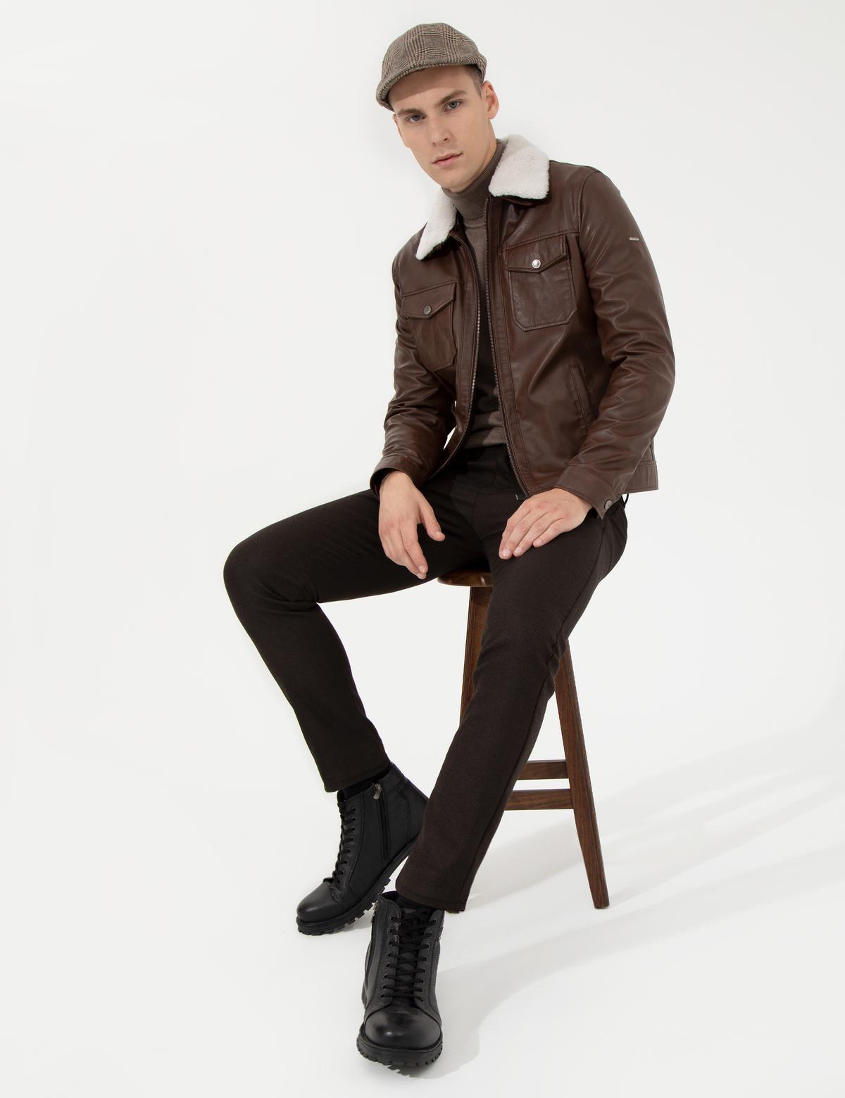 Camel Deri Ceket - 50262422024