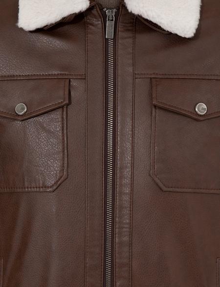 Camel Deri Ceket - 50262422024