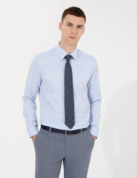 Açık Mavi Slim Fit Uzun Kollu Klasik Gömlek - 50258918033