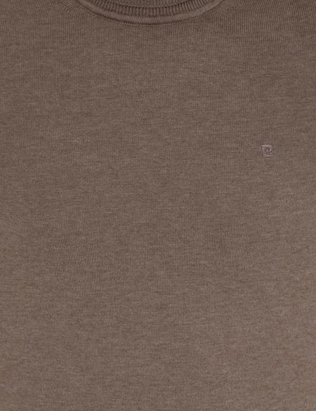 Vizon Melanj Slim Fit Balıkçı Yaka Basic Triko Kazak - 50257158073