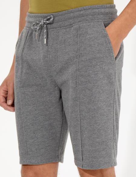 Gri Melanj Standart Fit Örme Şort - 50251039038