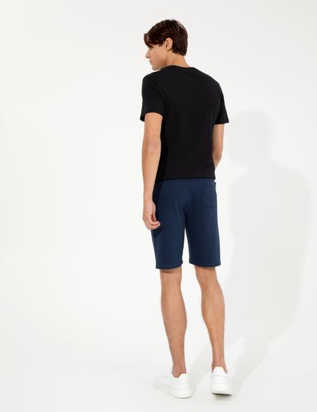 Lacivert Standart Fit Örme Şort - 50251039018