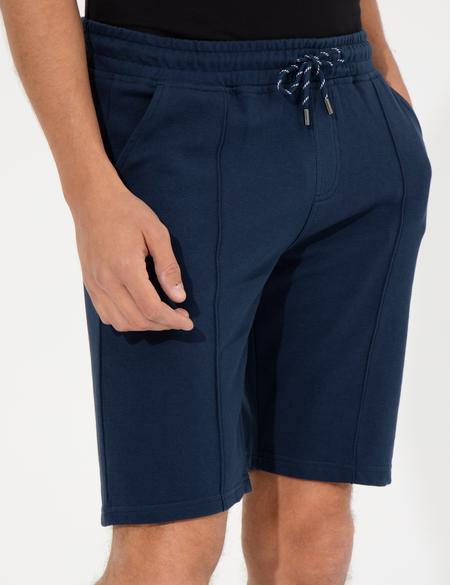 Lacivert Standart Fit Örme Şort - 50251039018