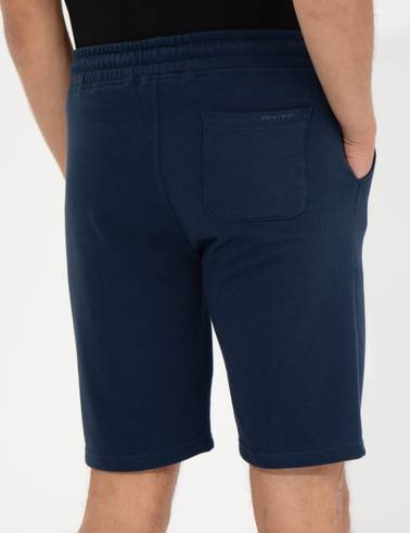 Lacivert Standart Fit Örme Şort