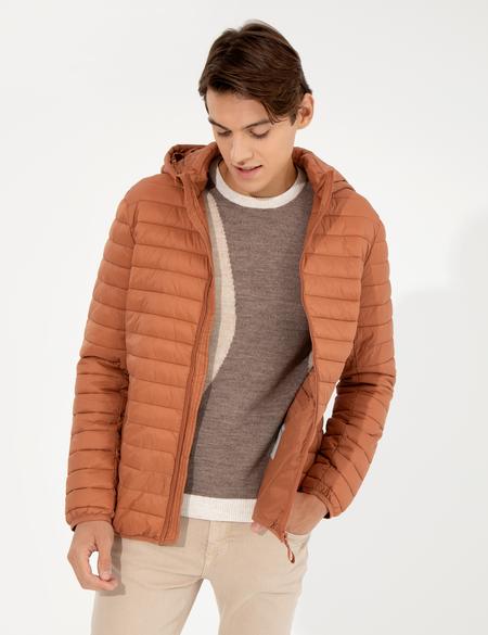 Turuncu Kapişonlu Baharlık Mevsimlik Mont - 50254631052