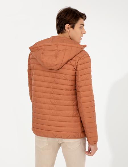 Turuncu Kapişonlu Baharlık Mevsimlik Mont - 50254631052