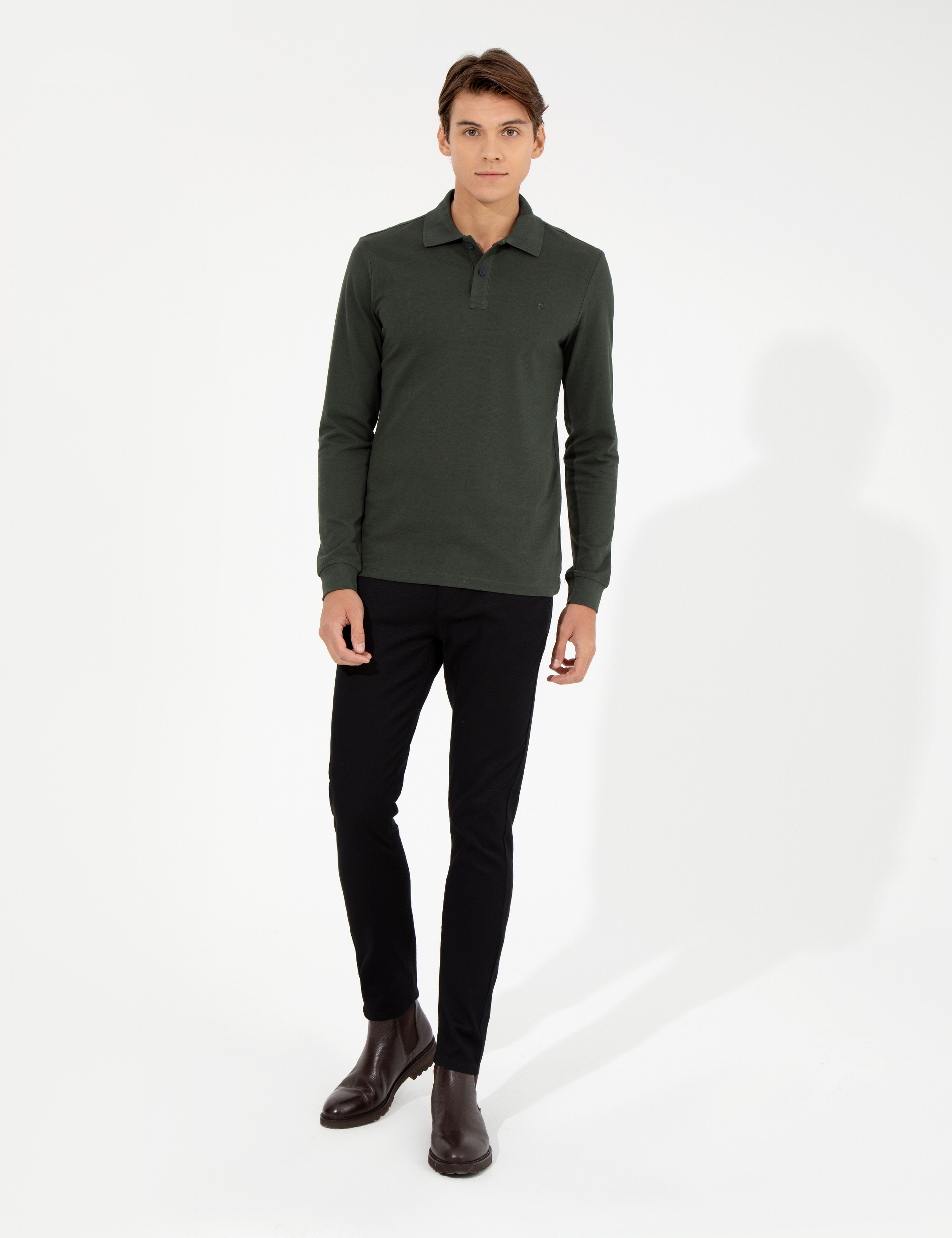 Koyu Yeşil Slim Fit Sweatshirt