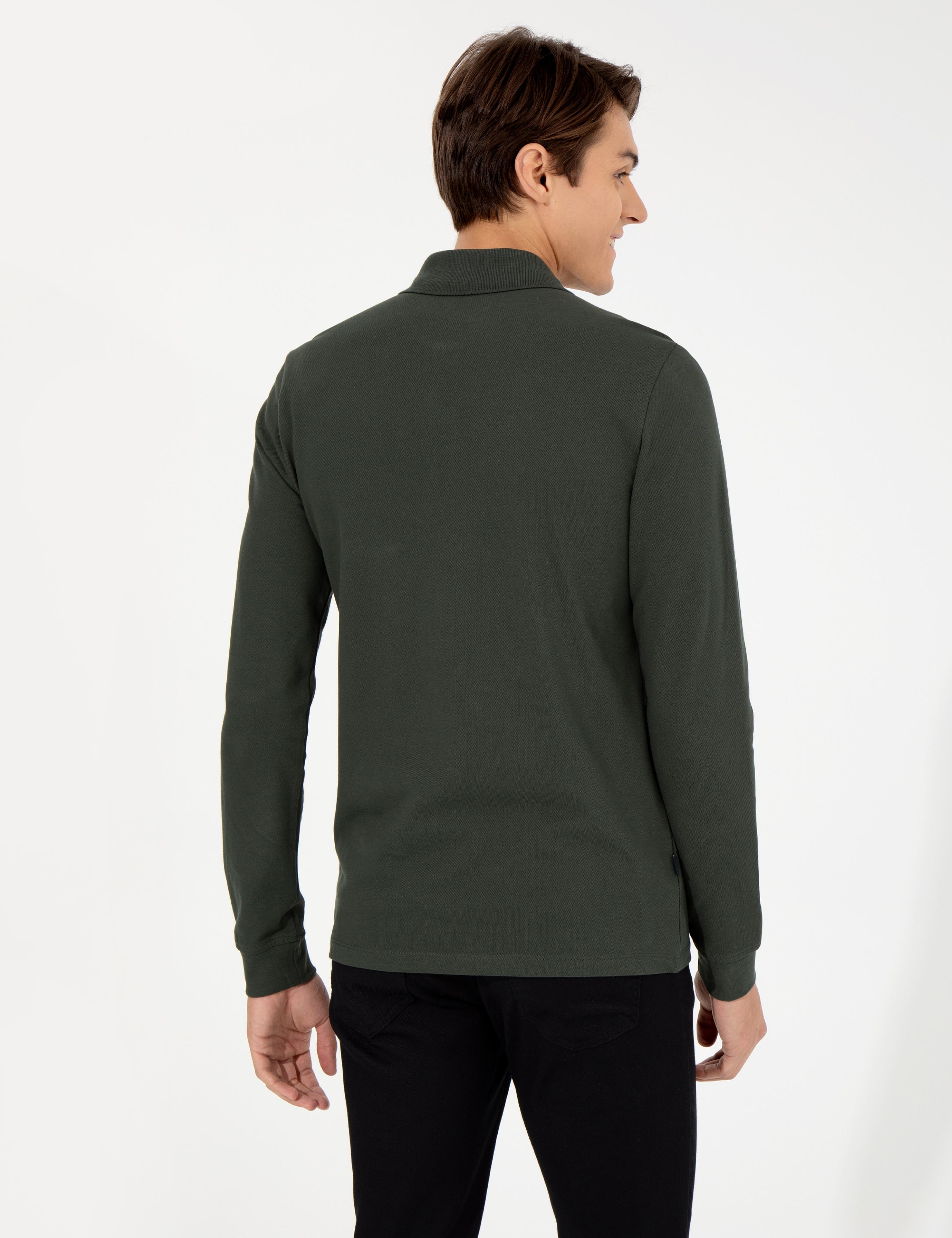 Koyu Yeşil Slim Fit Sweatshirt