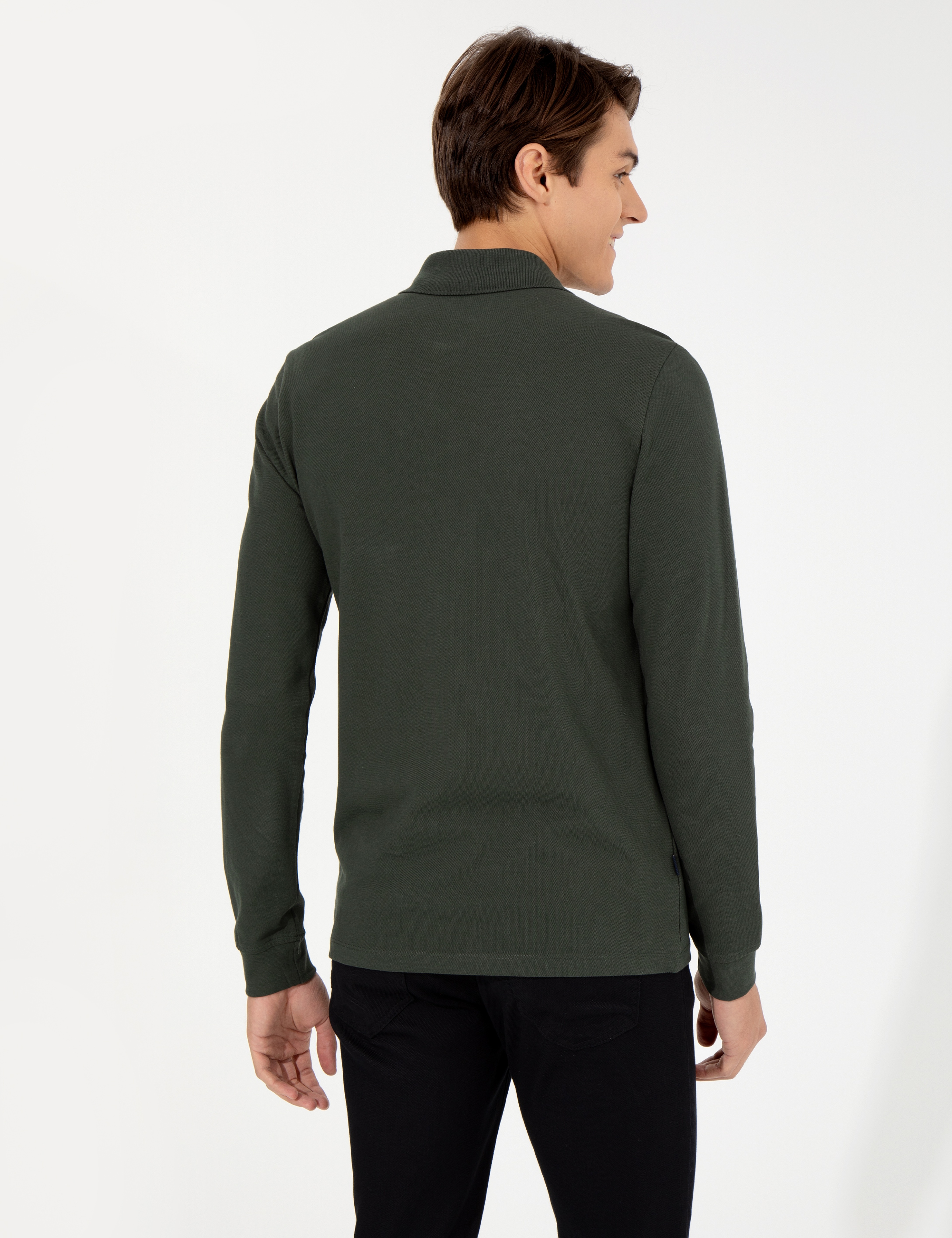 Koyu Yeşil Slim Fit Sweatshirt - Image 5