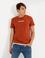 Kahverengi Slim Fit Bisiklet Yaka Tişört