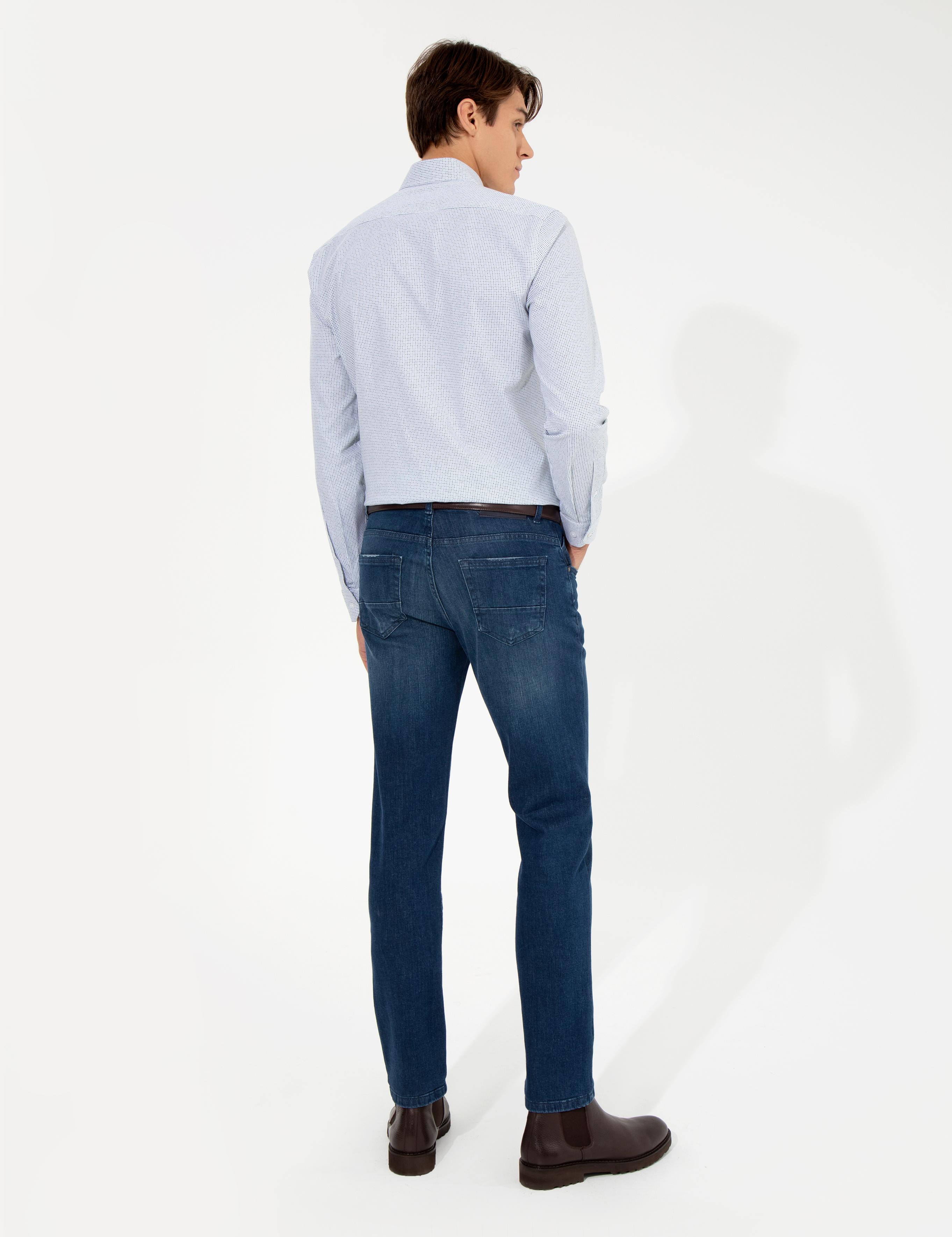 İndigo Straight Fit Jean Pantolon