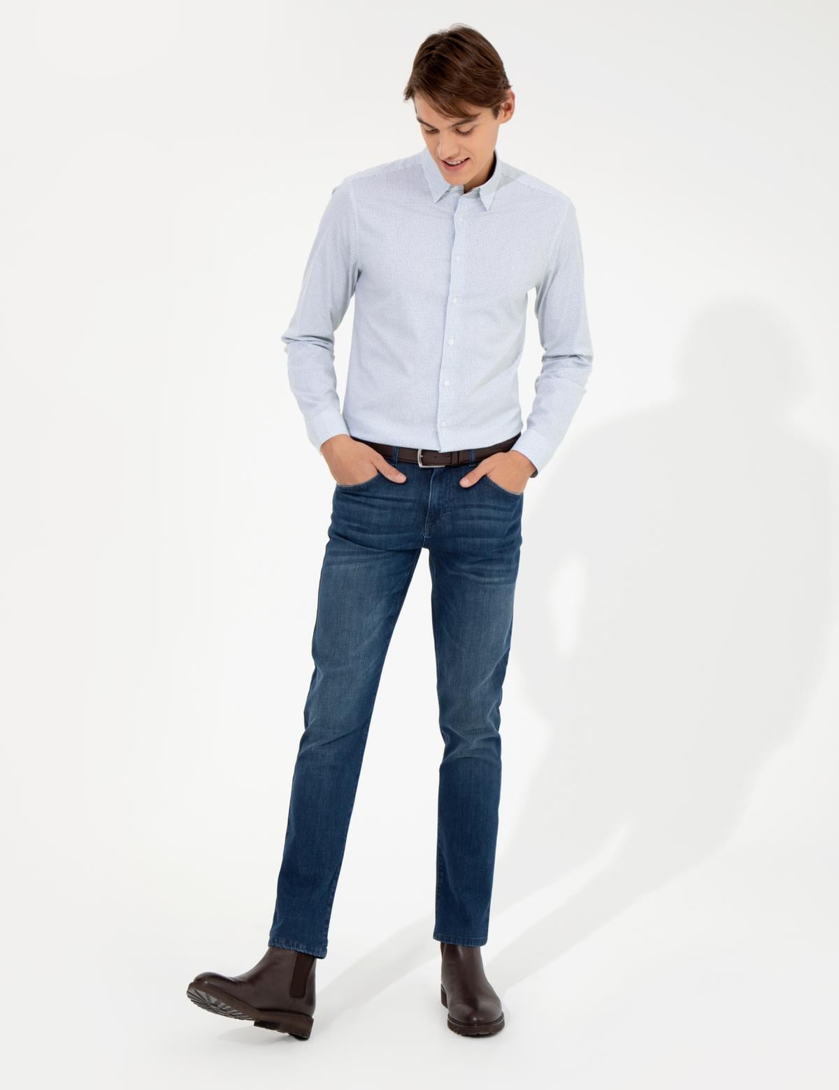 İndigo Straight Fit Jean Pantolon - 50259692012