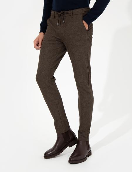 Kahverengi Slim Fit Kanvas Pantolon - 50259719109