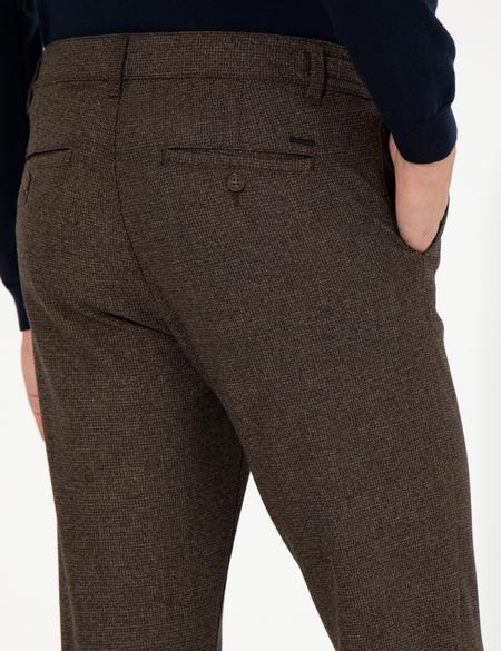 Kahverengi Slim Fit Kanvas Pantolon - 50259719109