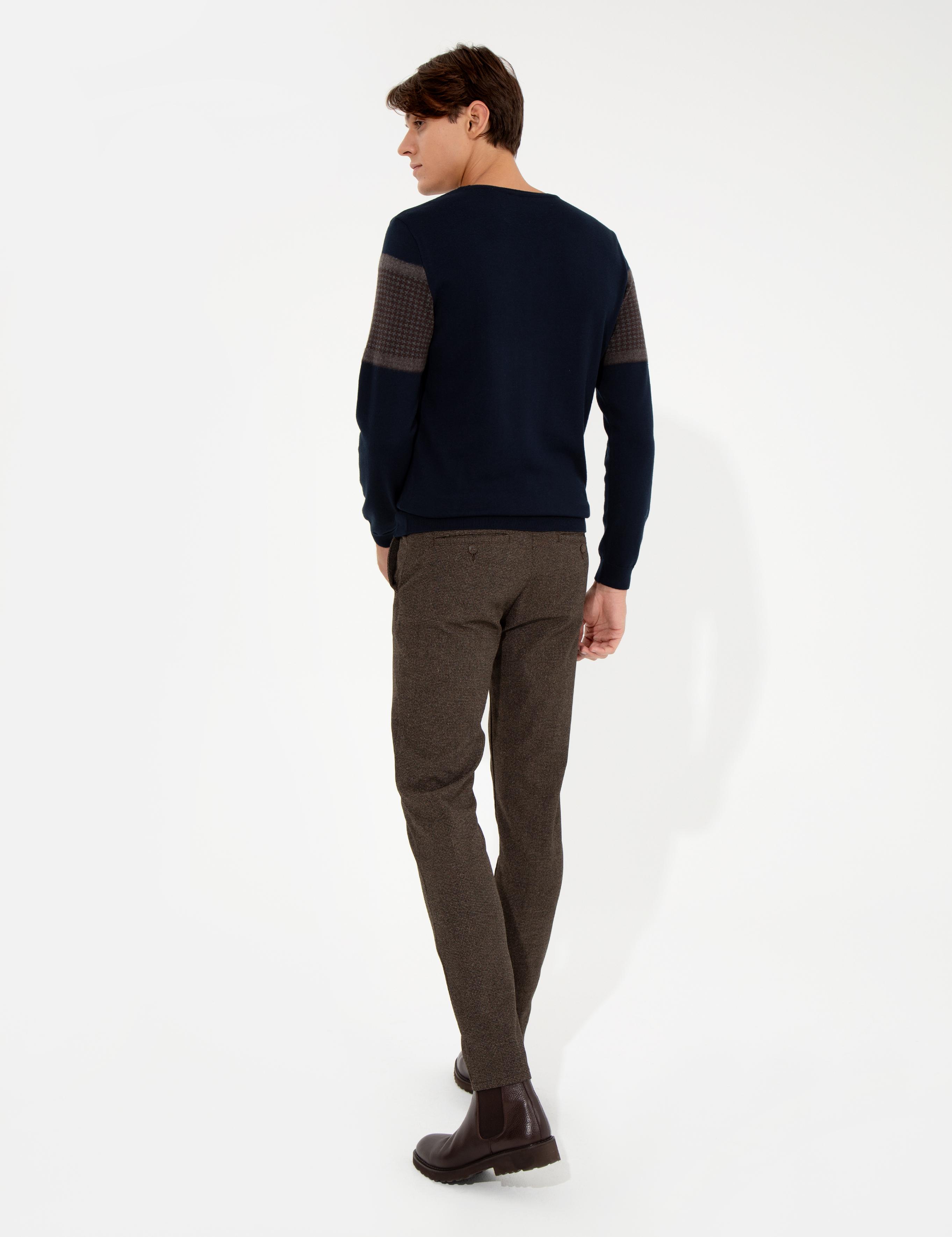 Kahverengi Slim Fit Kanvas Pantolon