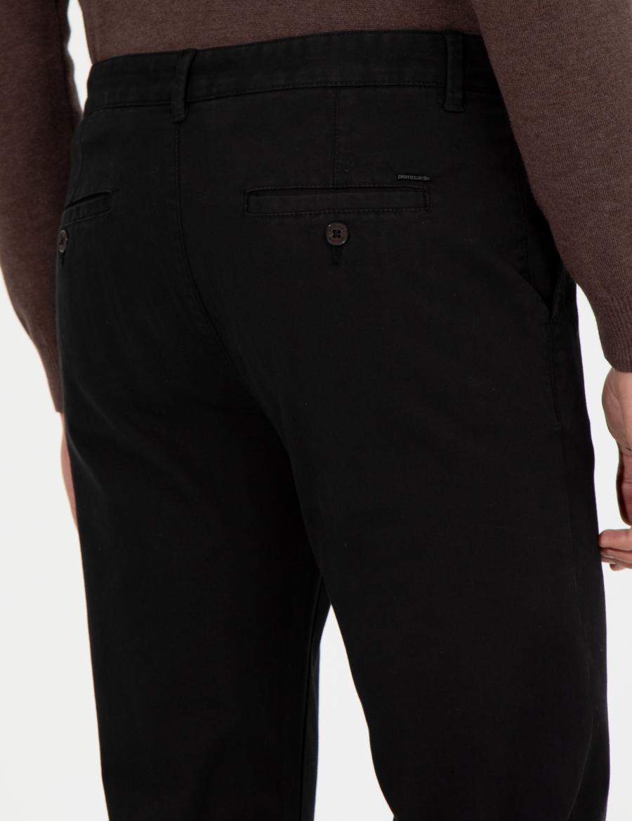 Siyah Regular Fit Kanvas Pantolon