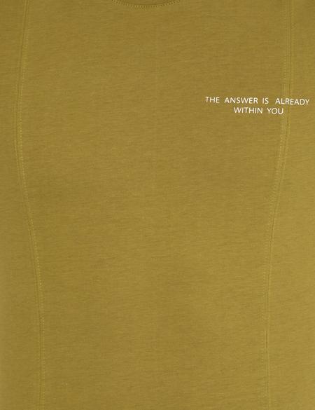 Yeşil Slim Fit Bisiklet Yaka Tişört - 50258320033