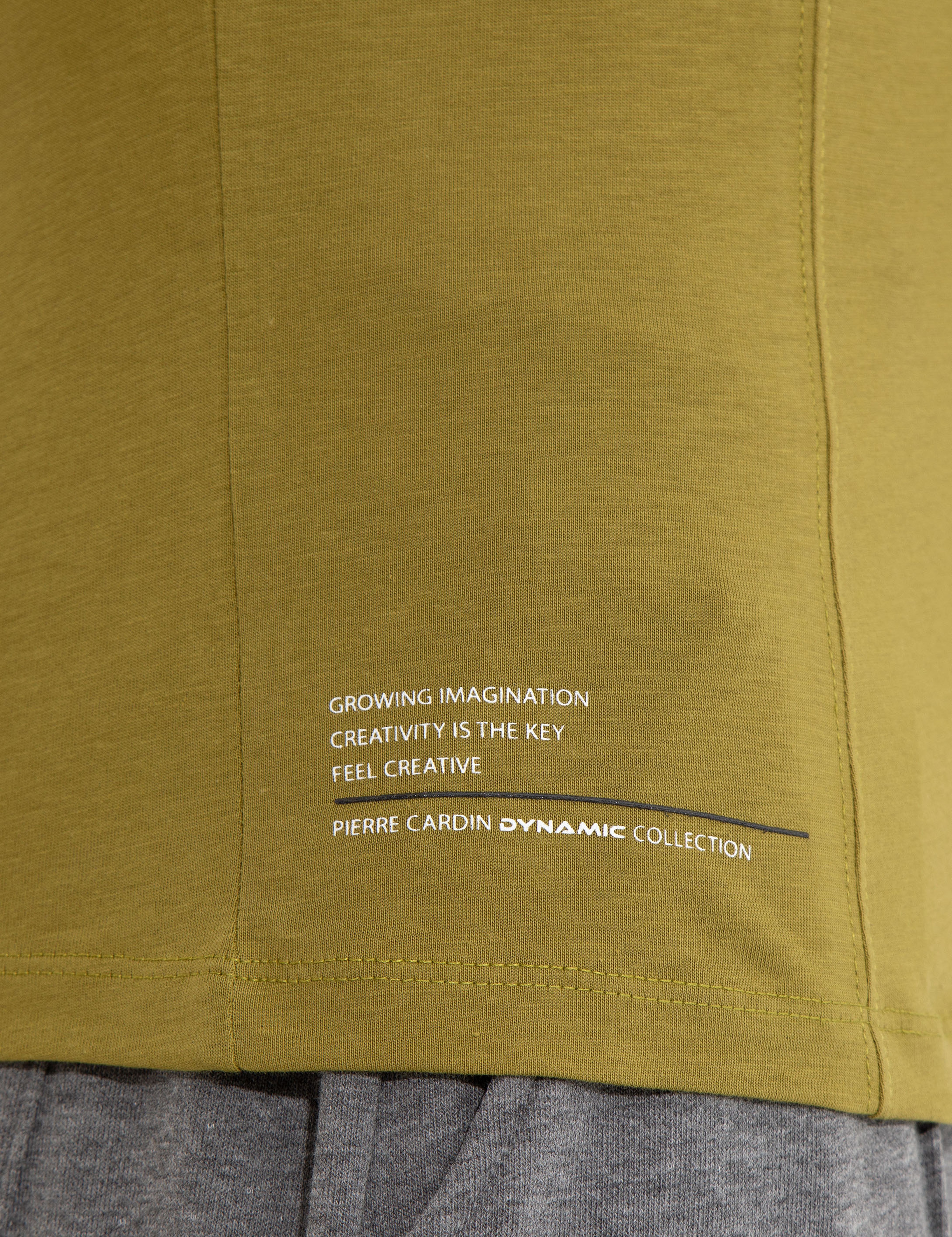 Yeşil Slim Fit Bisiklet Yaka Tişört - Image 7