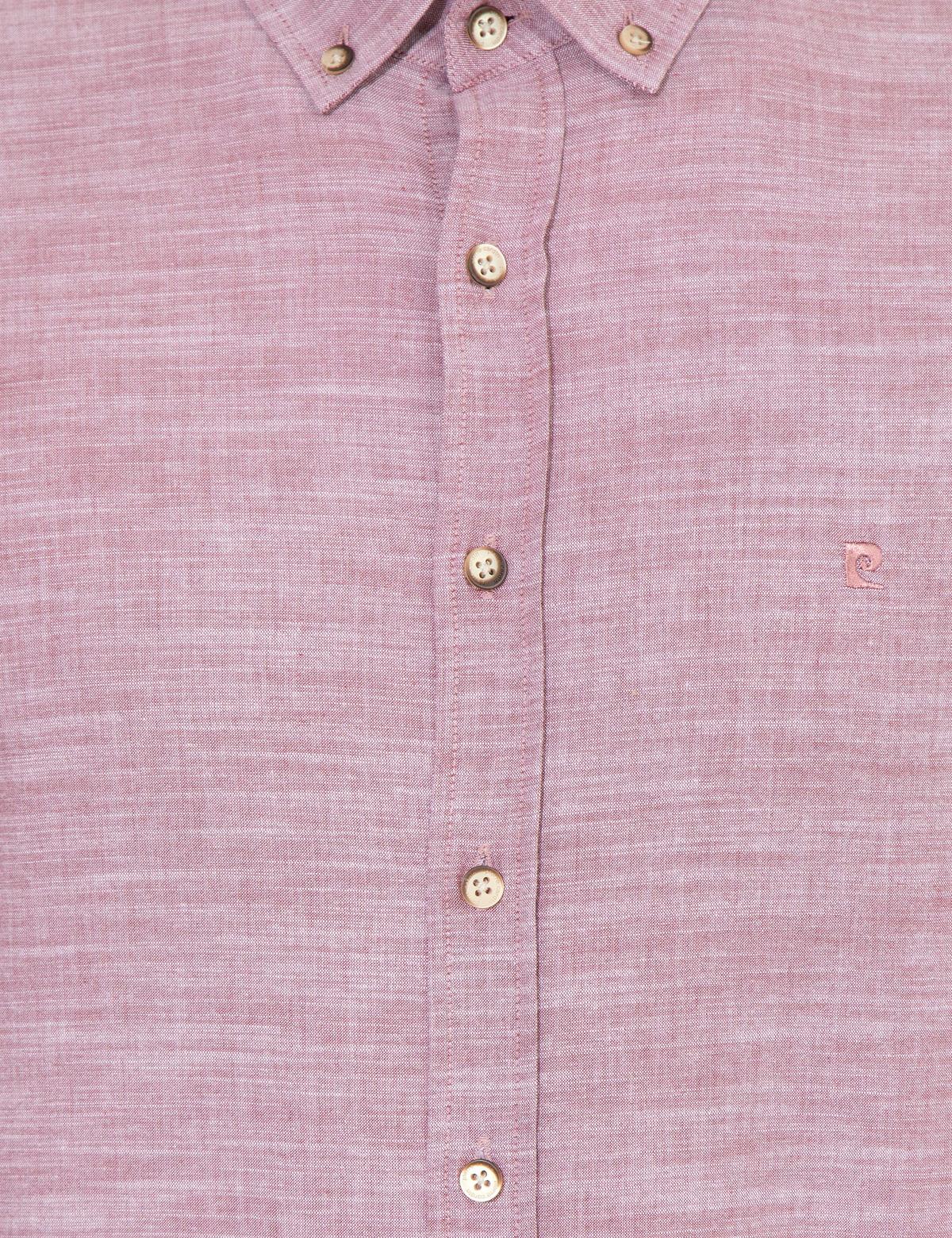 Bordo Slim Fit Keten Görünümlü Gömlek - 50252491032