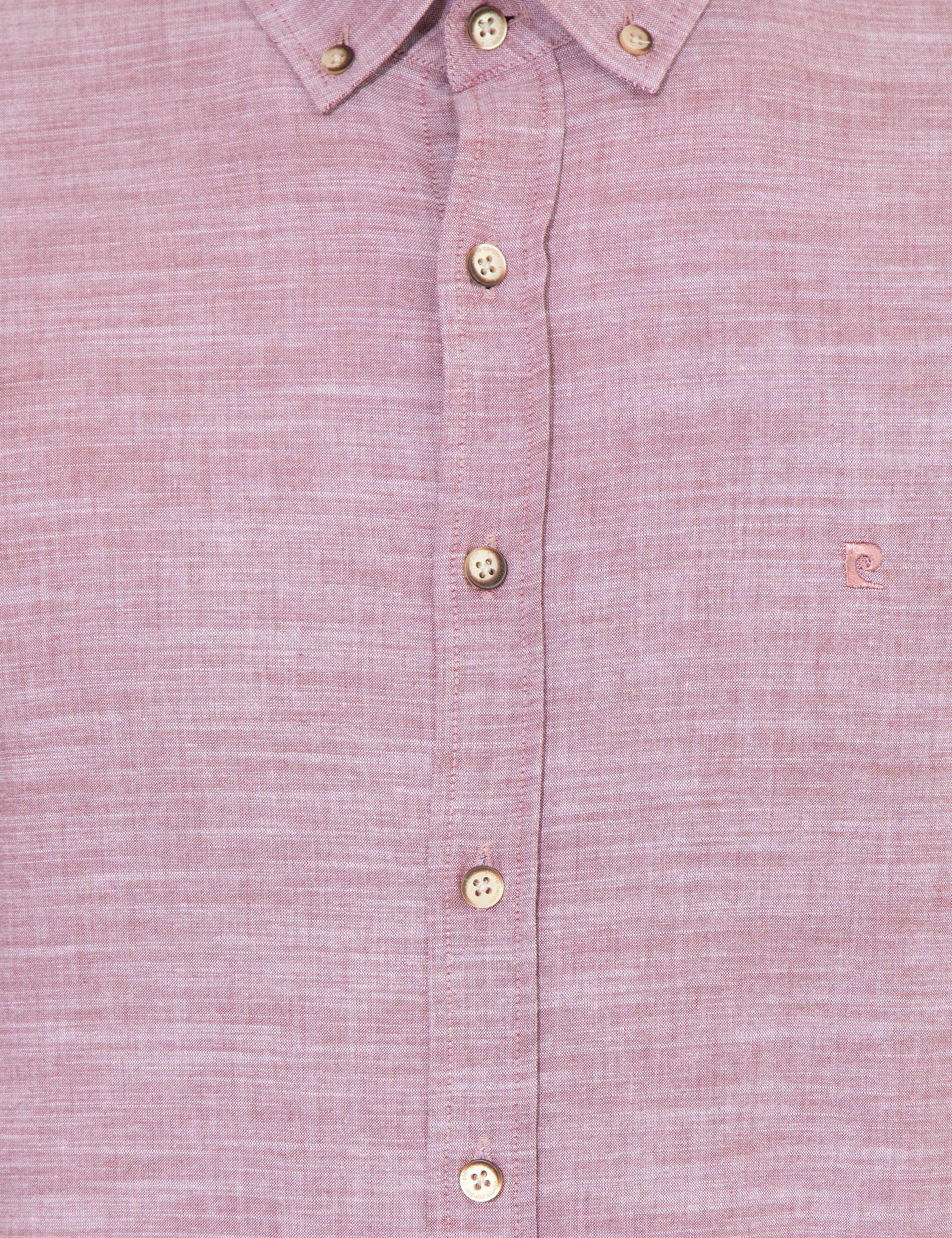 Bordo Slim Fit Keten Görünümlü Gömlek - Image 6