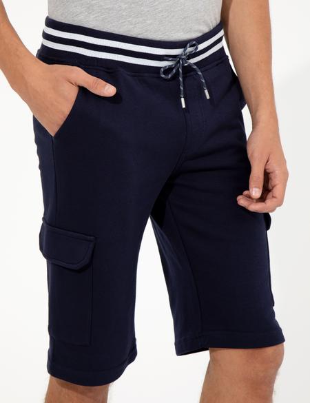 Lacivert Standart Fit Örme Şort - 50251040025