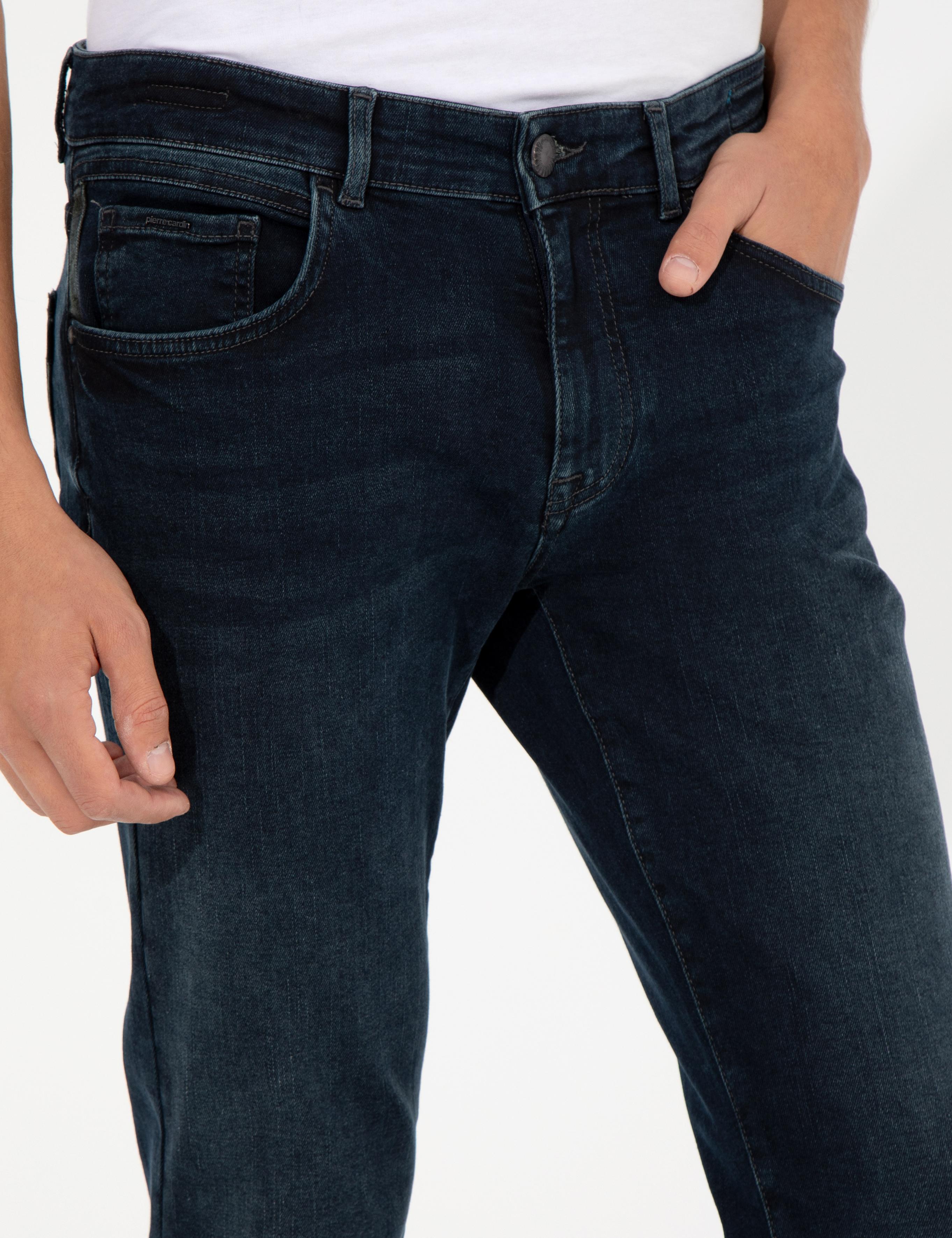 Lacivert Slim Fit Jean Pantolon
