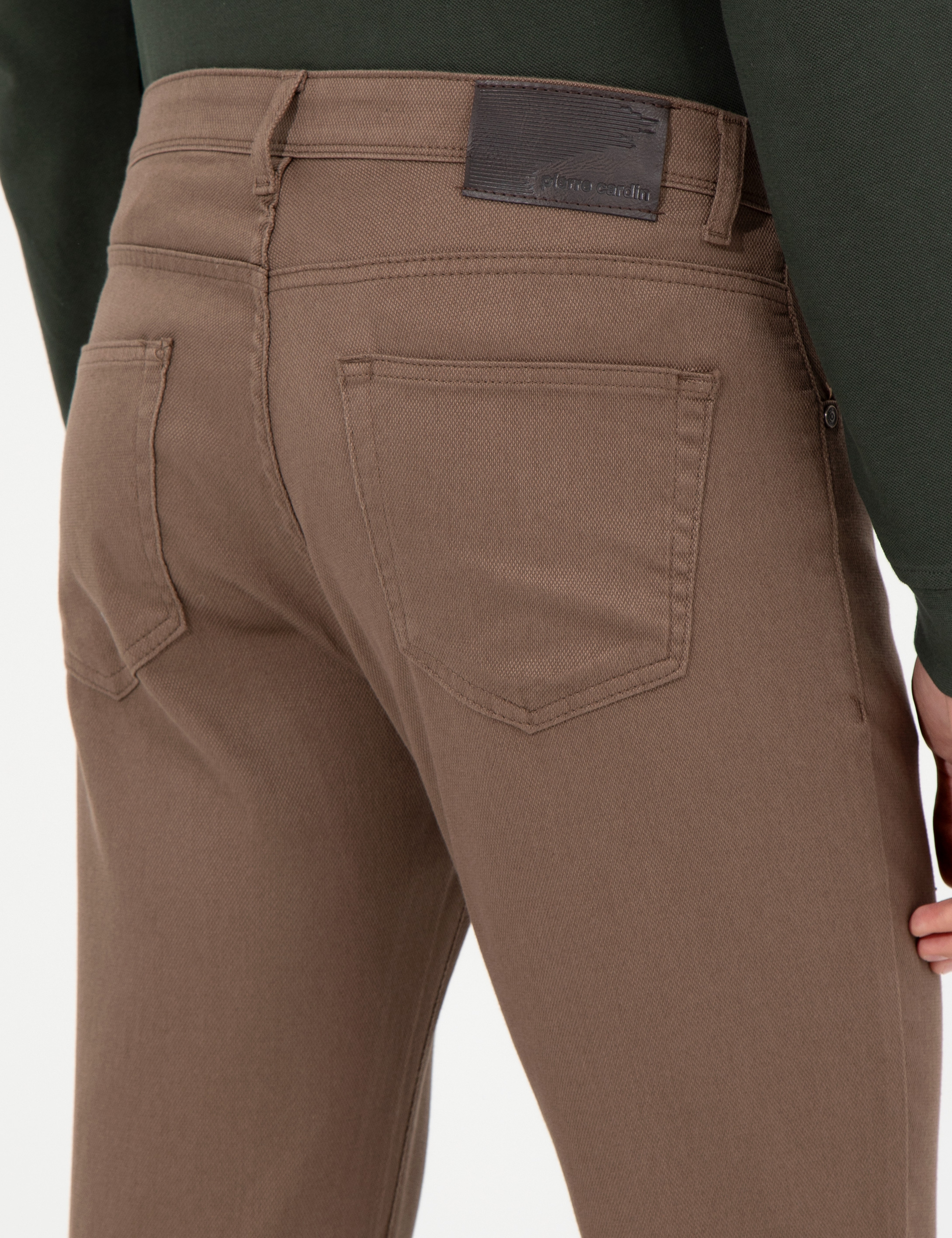 Kahverengi Slim Fit Kanvas Pantolon - Image 7