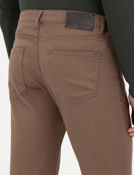 Kahverengi Slim Fit Kanvas Pantolon - 50255173295