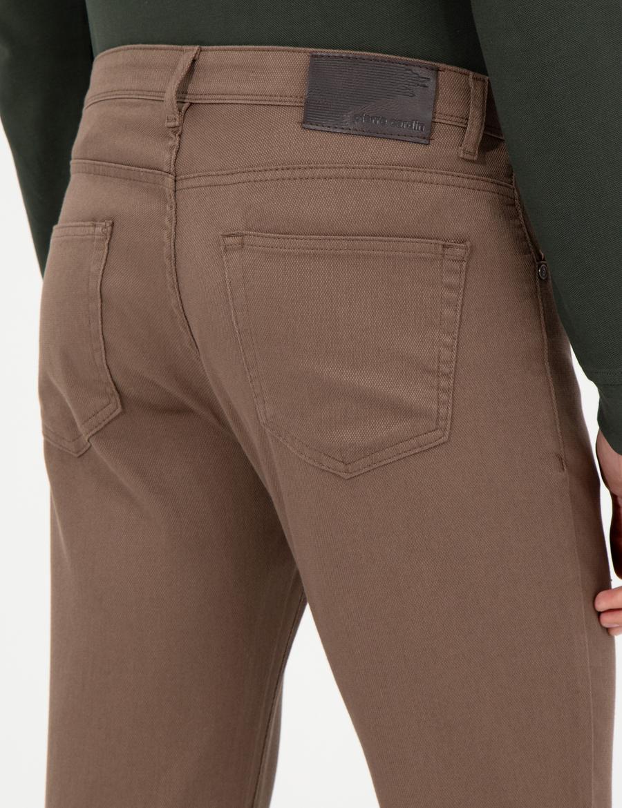 Kahverengi Slim Fit Kanvas Pantolon