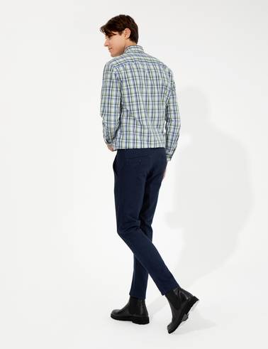 Açık Lacivert Slim Fit Kanvas Pantolon