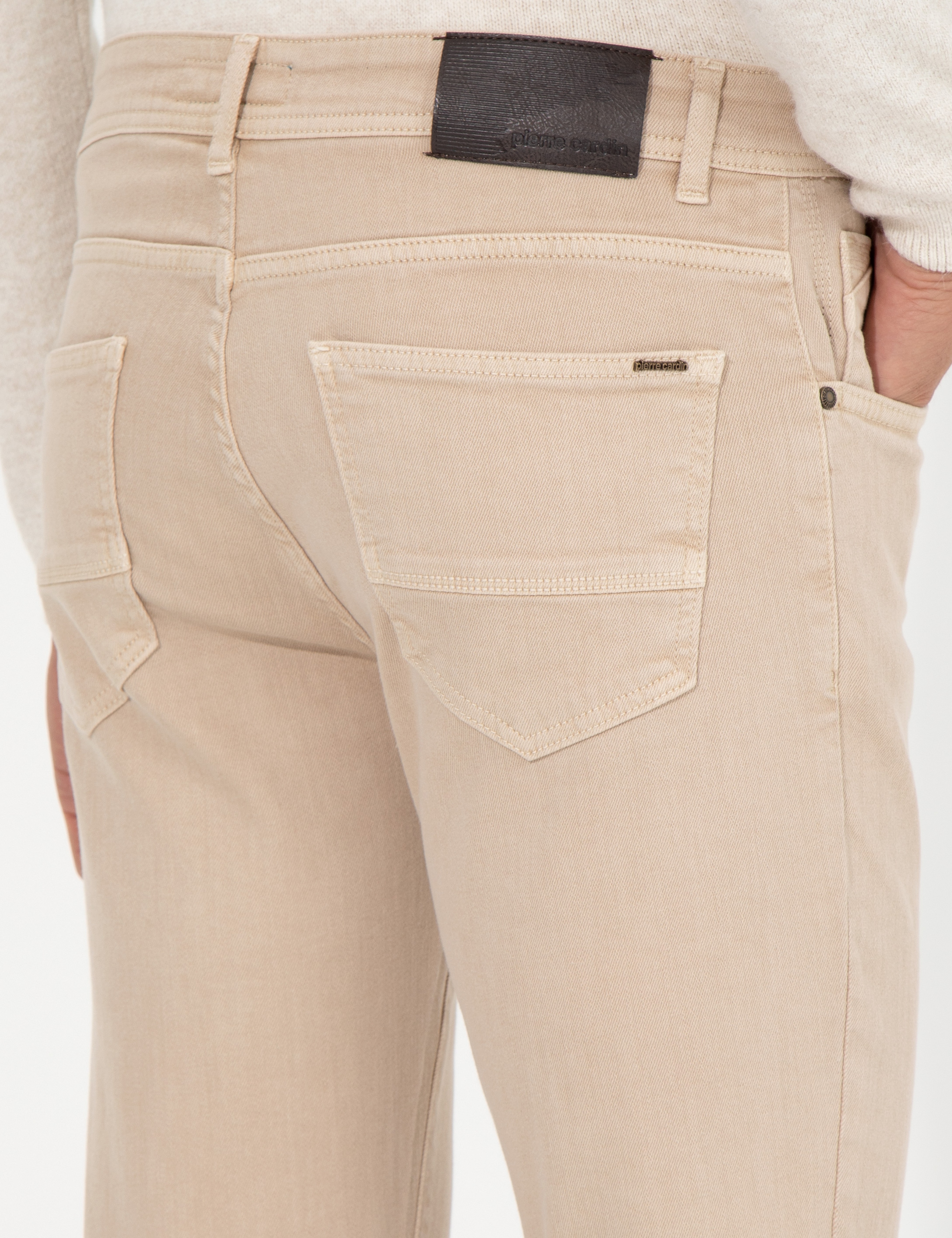 Bej Slim Fit Jean Pantolon - Image 7