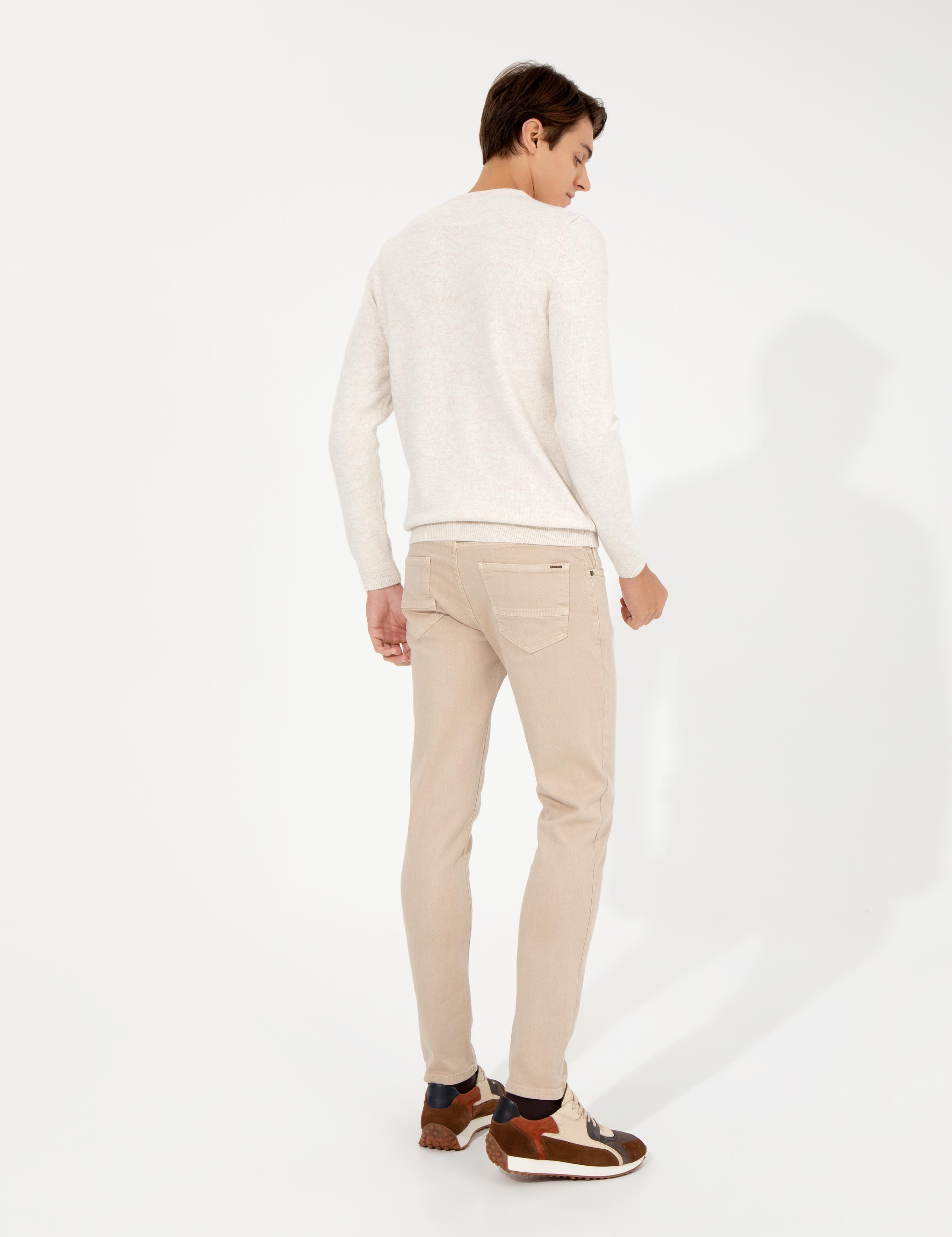 Bej Slim Fit Jean Pantolon