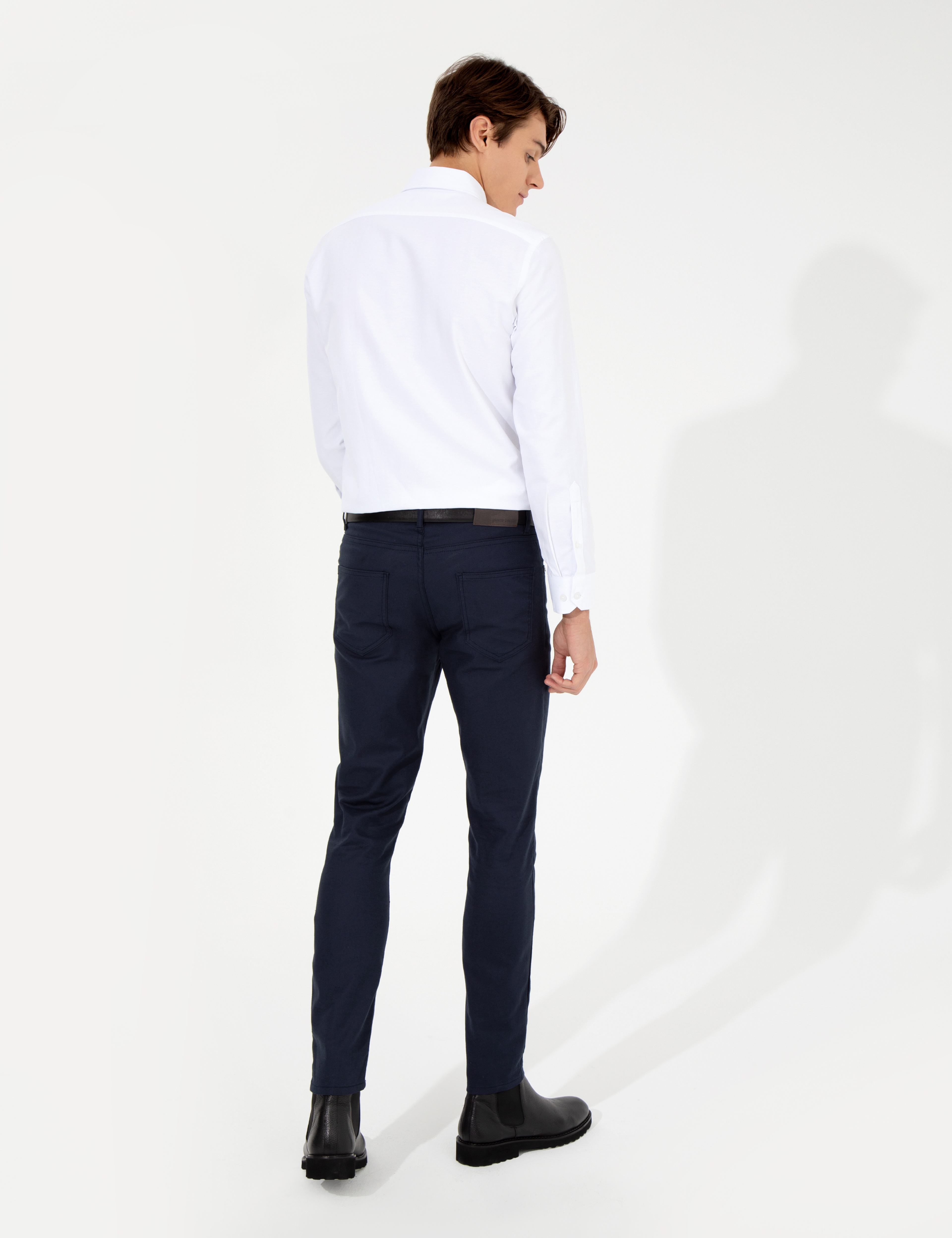 Lacivert Slim Fit Kanvas Pantolon - Image 4