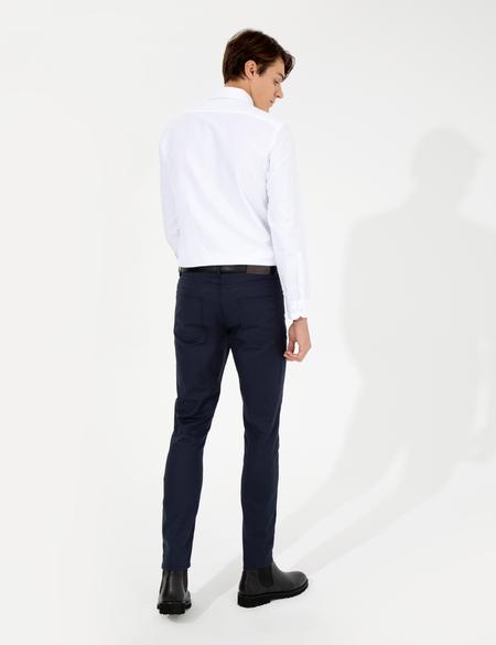 Lacivert Slim Fit Kanvas Pantolon - 50263249132