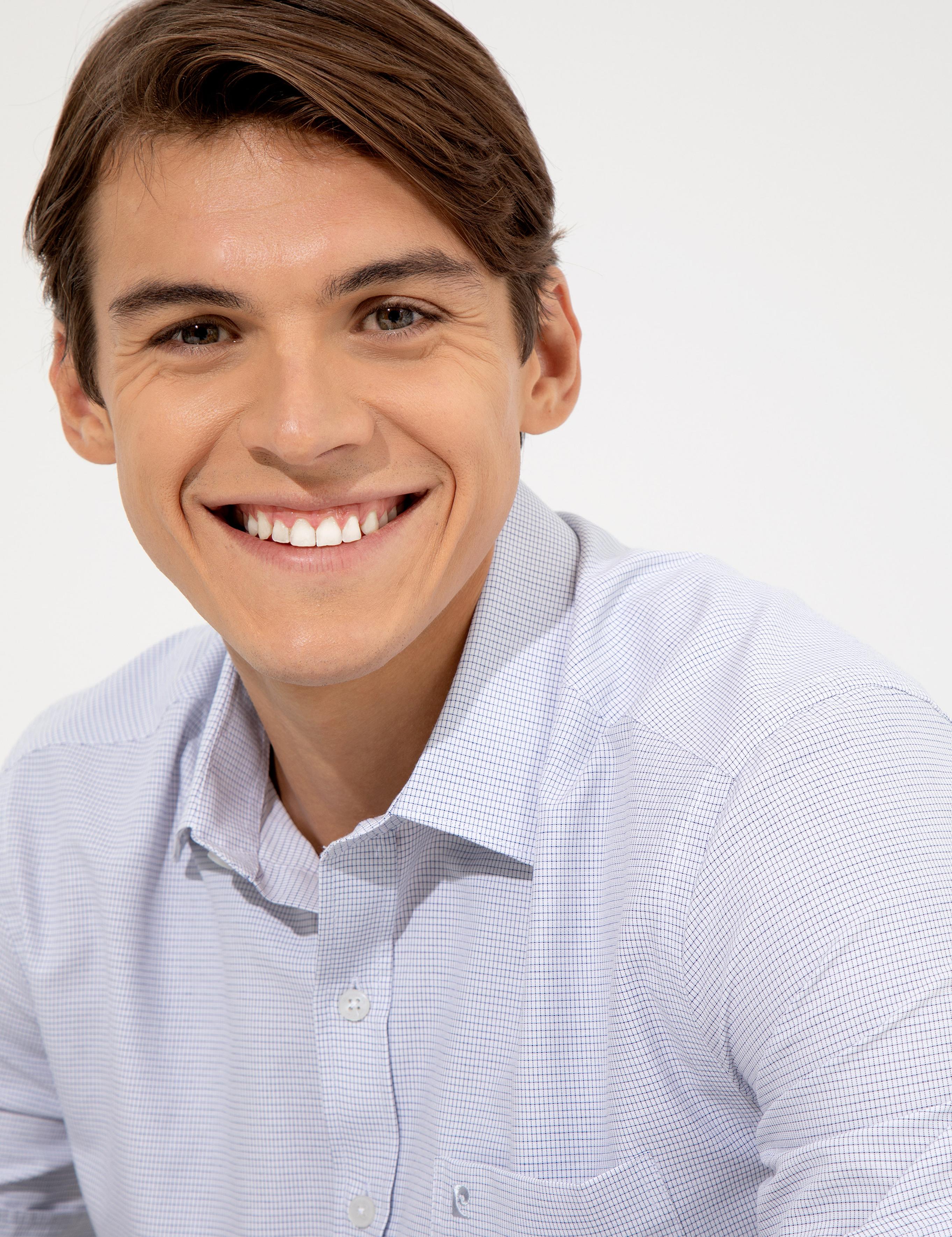 Lacivert Regular Fit Kısa Kollu Gömlek