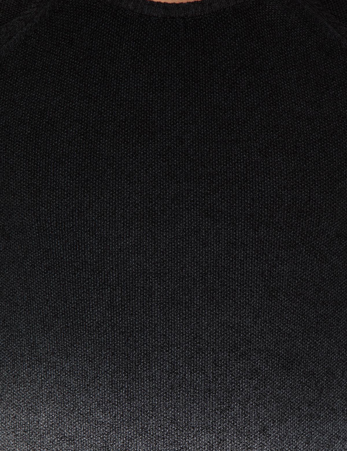 Siyah Slim Fit Bisiklet Yaka Triko Kazak - 50227060036