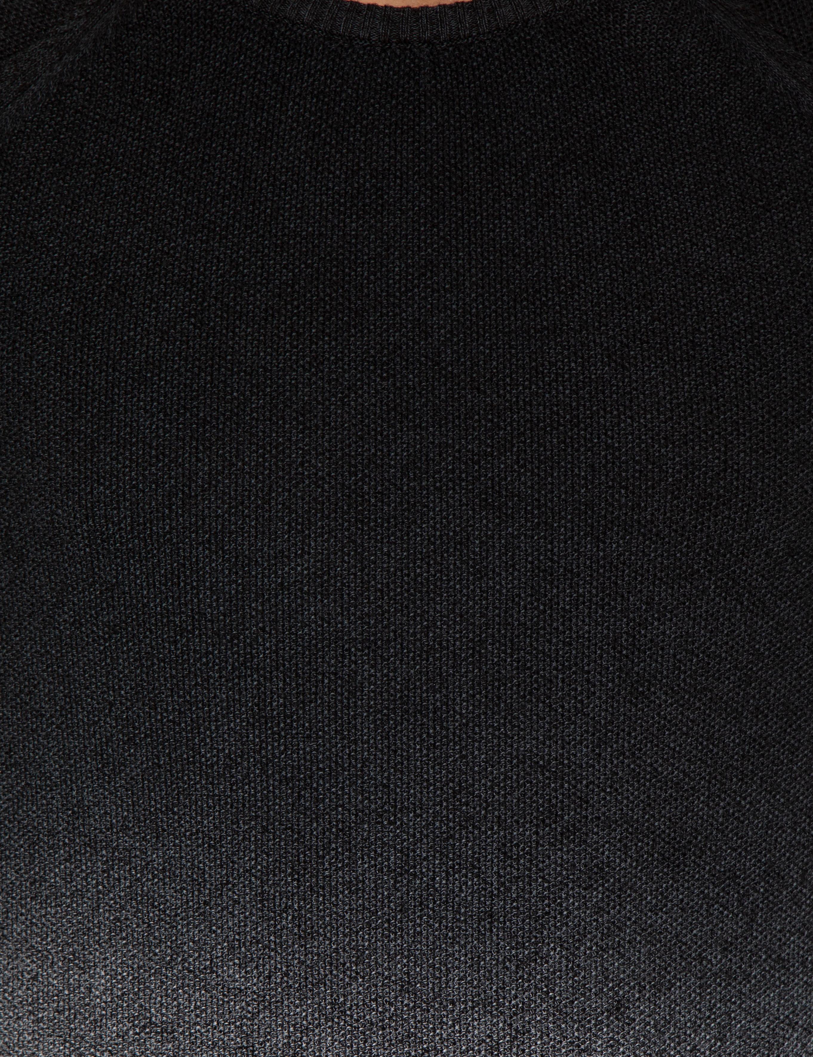 Siyah Slim Fit Bisiklet Yaka Triko Kazak