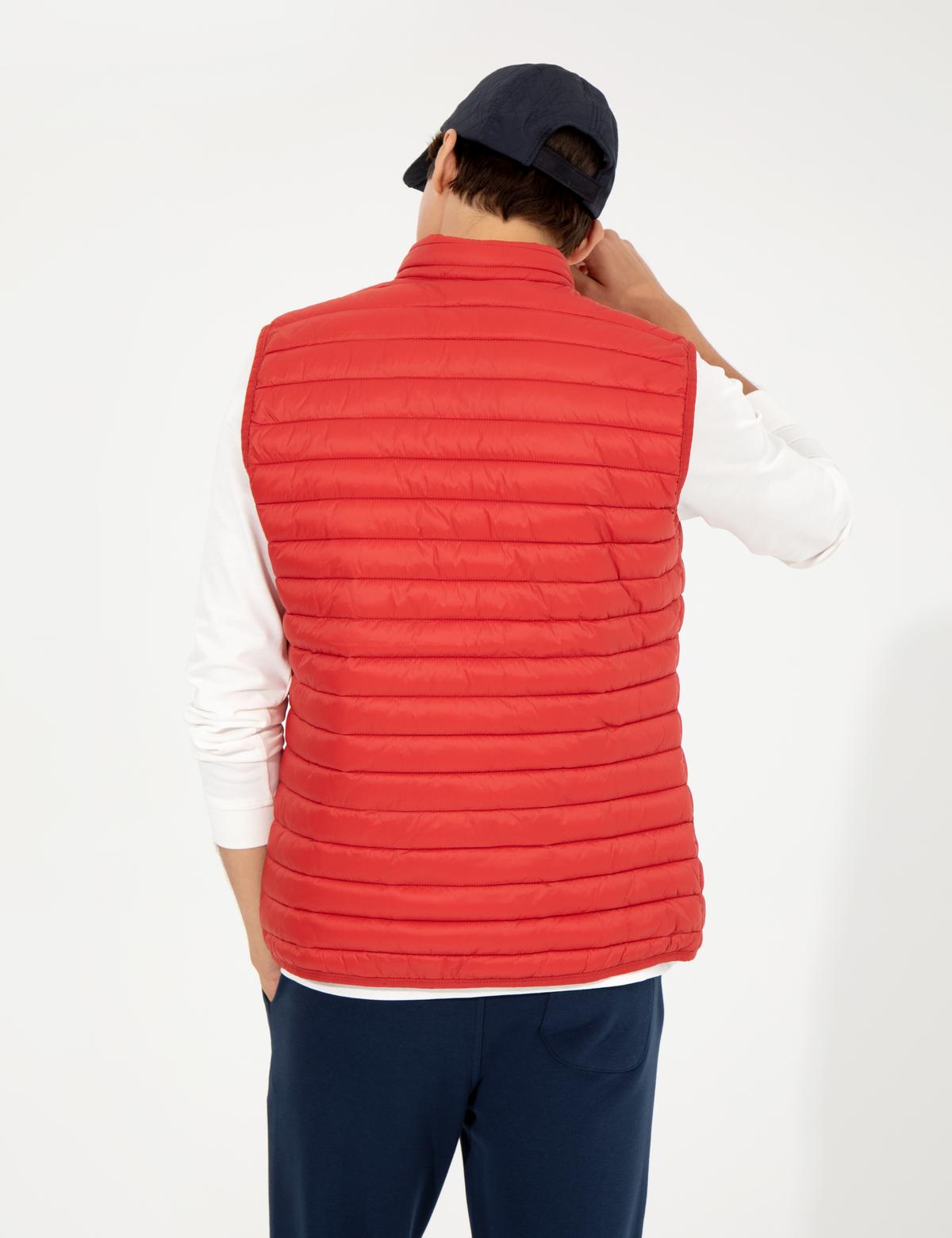 Kırmızı Standart Fit Yelek - 50254626026