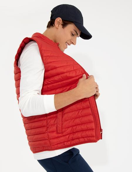 Kırmızı Standart Fit Yelek - 50254626026