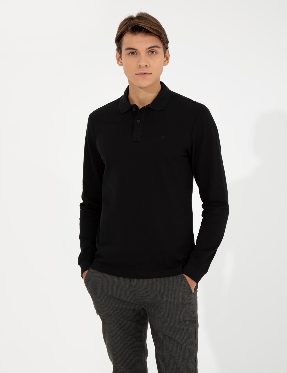 Siyah Slim Fit Sweatshirt - 50261873004