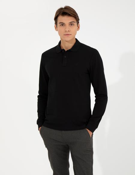Siyah Slim Fit Sweatshirt - 50261873004