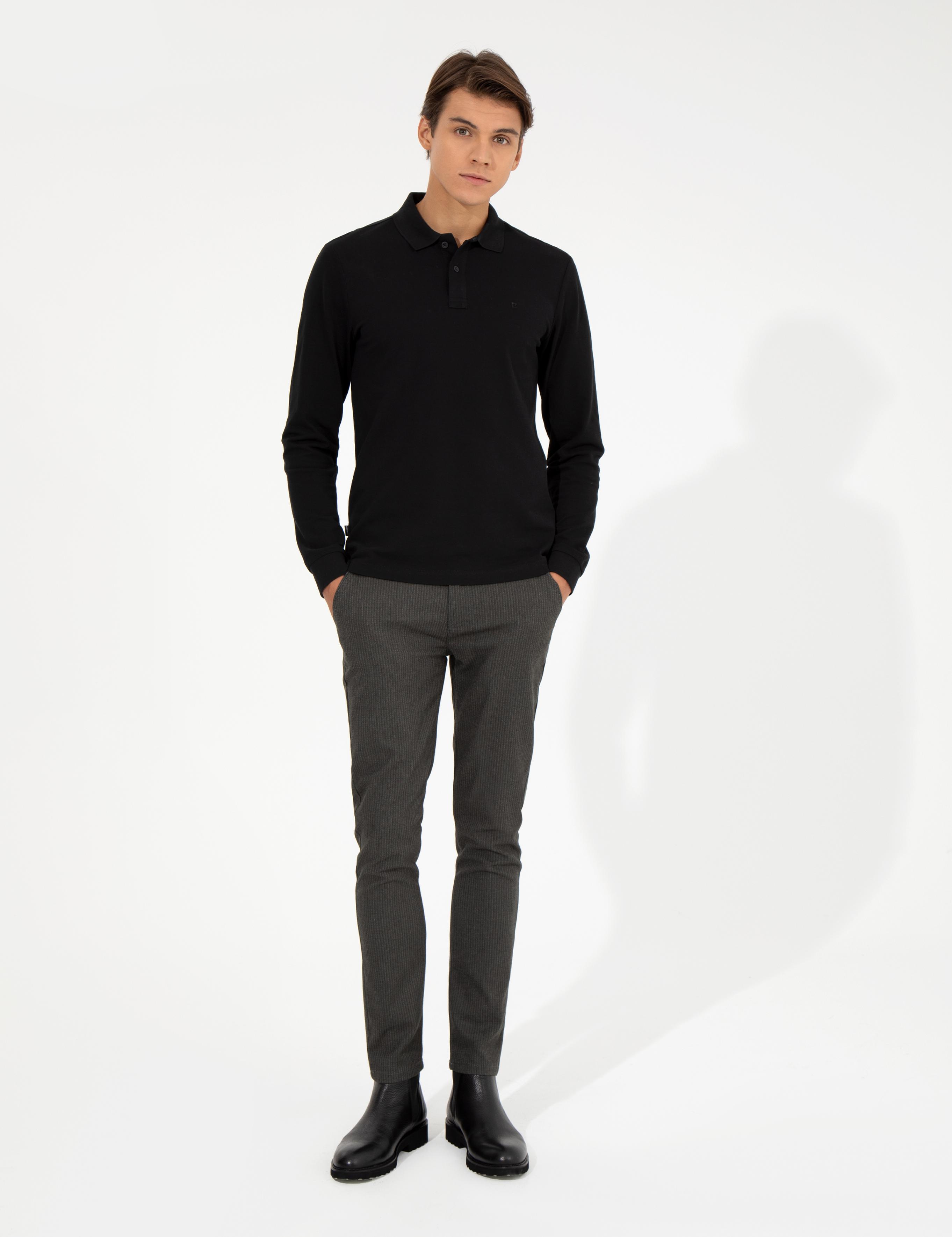 Siyah Slim Fit Sweatshirt