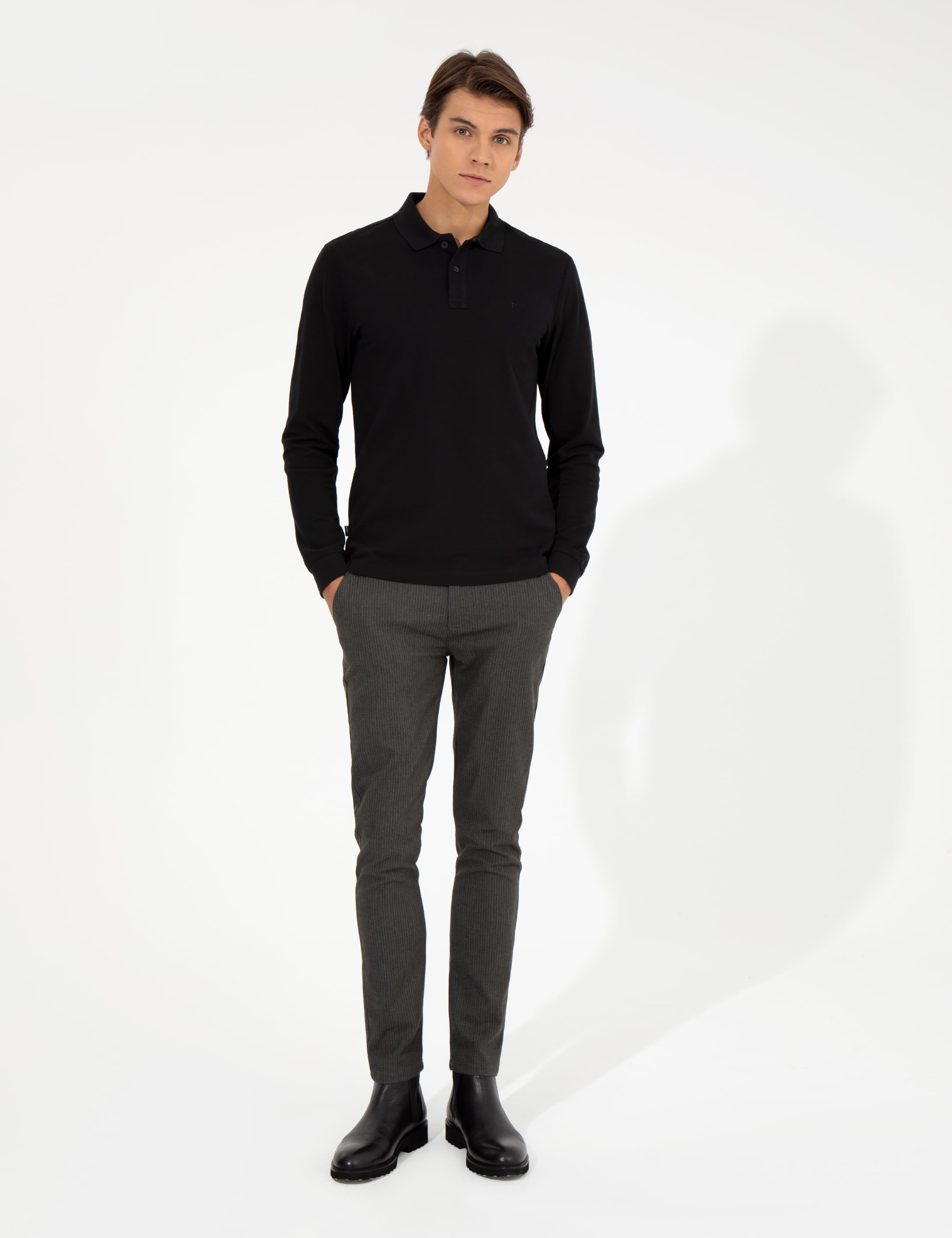 Siyah Slim Fit Sweatshirt - Image 4