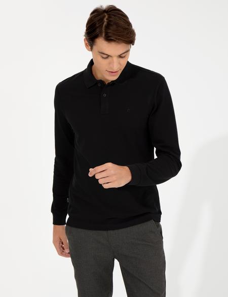 Siyah Slim Fit Sweatshirt - 50261873004