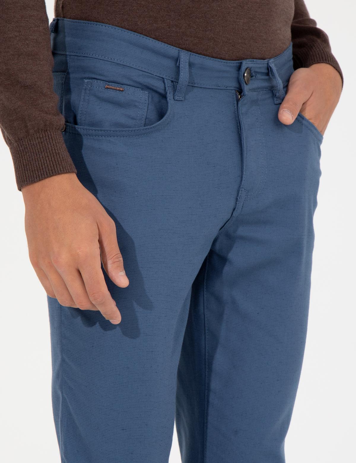 İndigo Slim Fit Keten Karışımlı 5 Cep Chino Pantolon - 50263249027